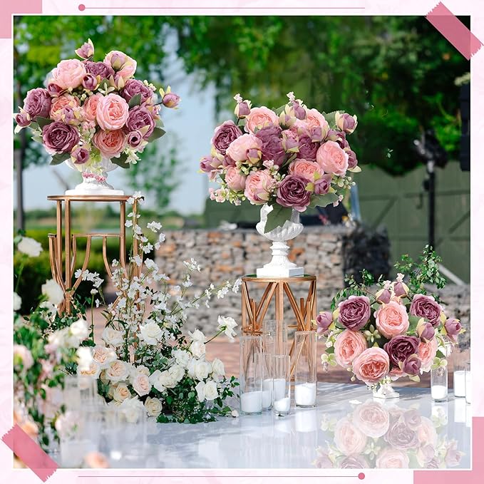 8 Bundles Artificial Peonies Flowers Boho Faux Flowers Arrangements Artificial - Image 7