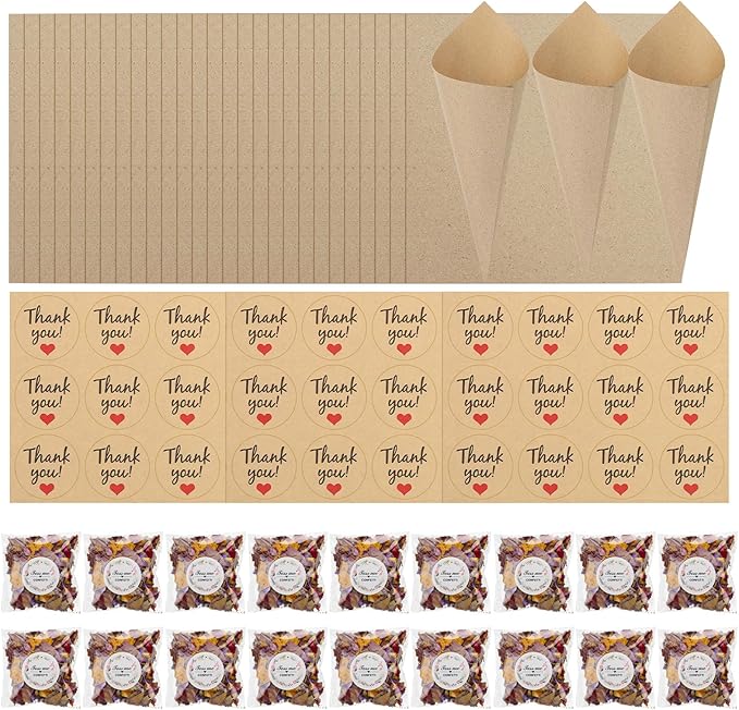 PATIKIL Dried Flower Confetti Cones - Image 8