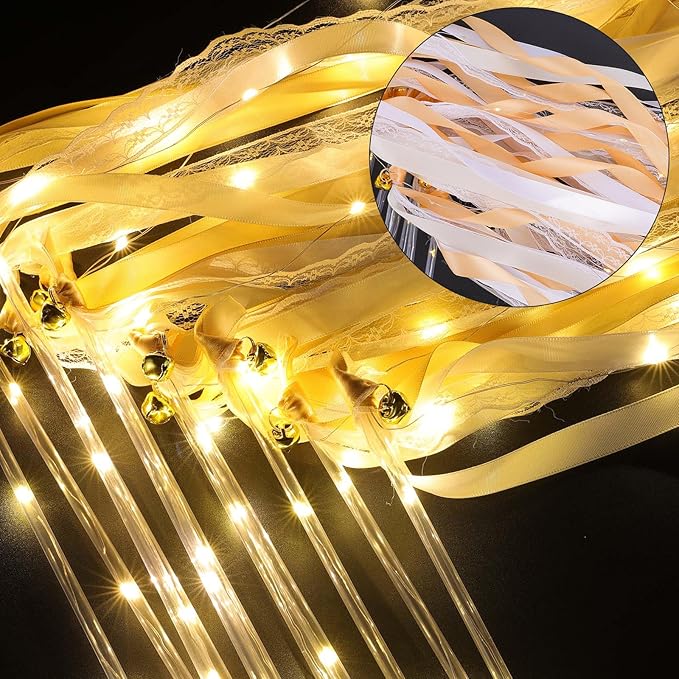 100 Pcs Wedding Wands Ribbon Streamers by HUIZONHOME