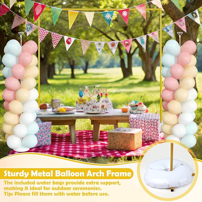 Wedding Arch Backdrop Stand 6.5FT Metal Backdrop Stand - Image 4