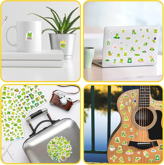 Frog Stickers Summer Spring Happy Honey Frog Decal Sticker 760 Counts Party - Image 5
