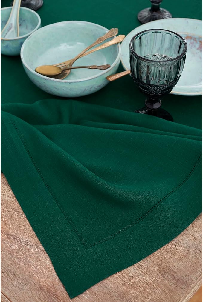Solino Home Linen Tablecloth for Rectangle Tables 60 x 132 Inch - Image 3