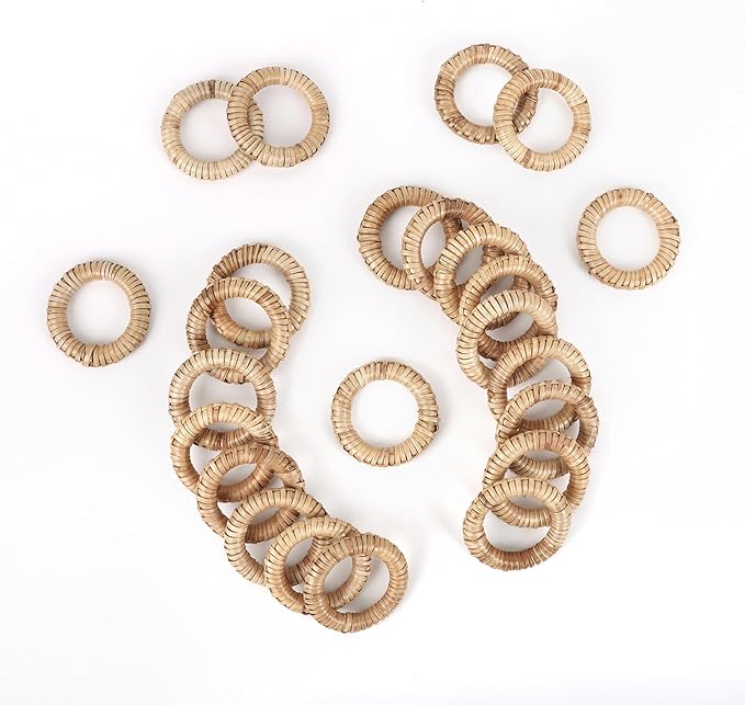 Woven Napkin Rings Set of 12 - Image 9