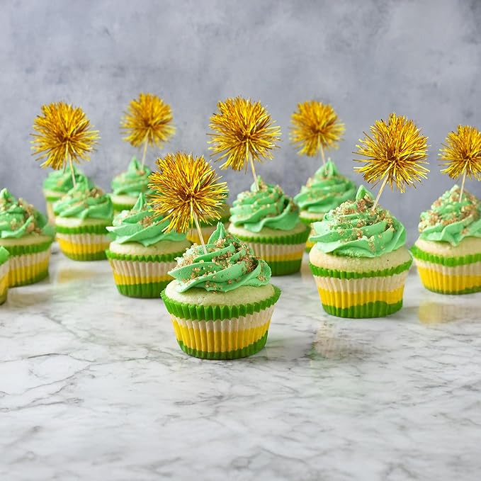 Ephlyn 30Pcs Foil Firework Cupcake Toppers Sparkles Fireworks Sticks Birthday - Image 5