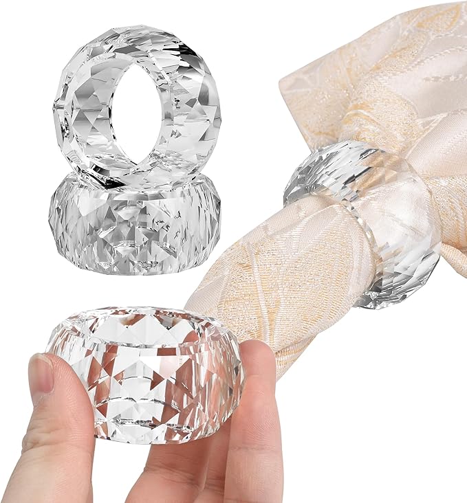 Crystal Napkin Rings Holders by DONOUCLS