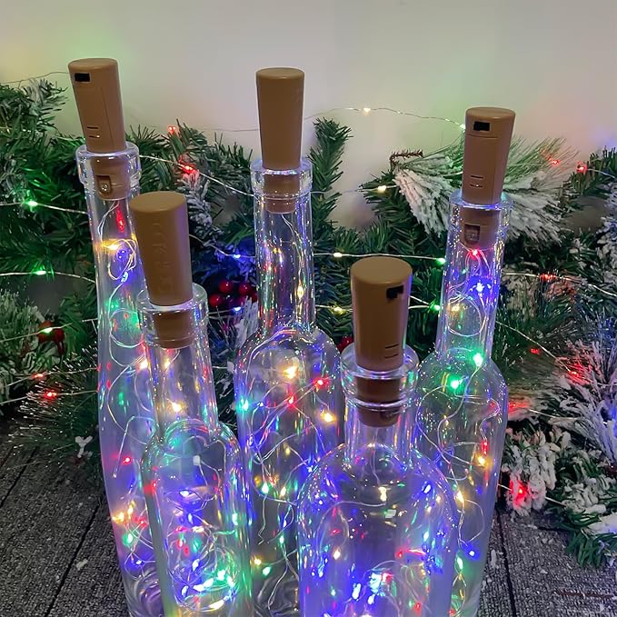 Dual Battery Pack LED Bottle Lights, 6.6ft 20led Double The Lighting Time - Image 2