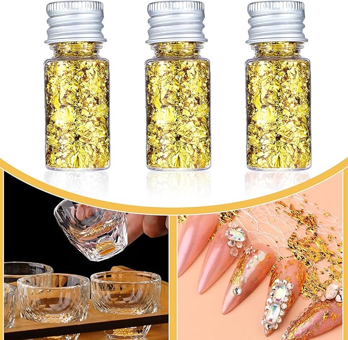 6Pcs Decorative Gold Leaf - Image 3