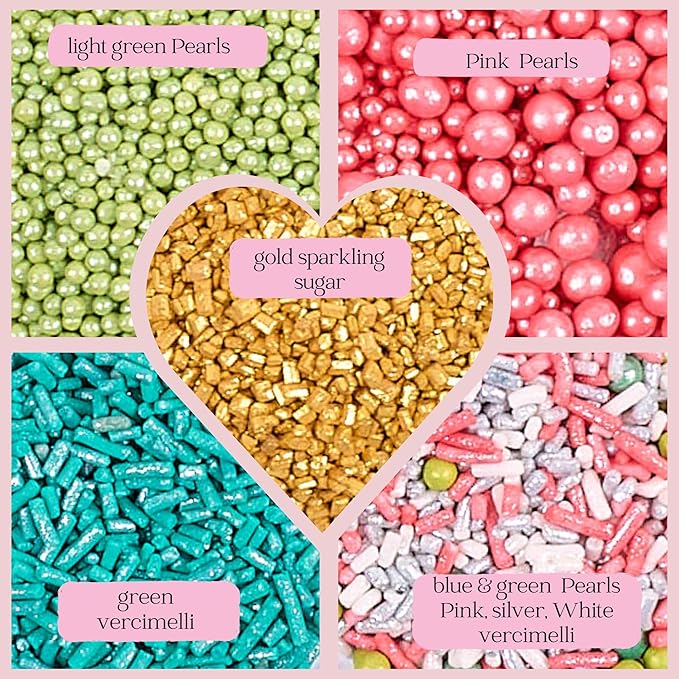 Confect Cool Mom Sprinkles Mix – 5 Pack Assorted Cake & Cupcake Decorations - Image 3