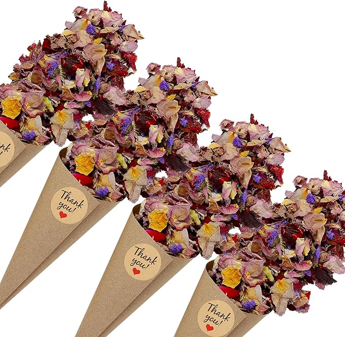 PATIKIL Dried Flower Confetti Cones by PATIKIL