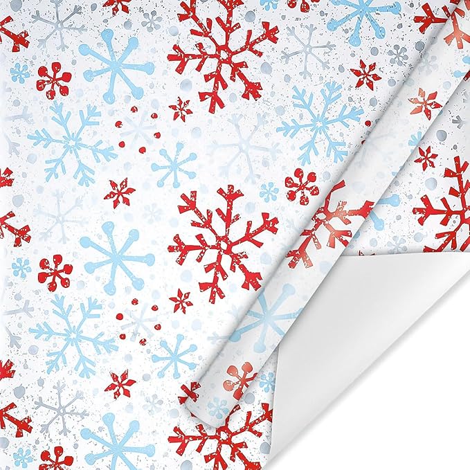 Current Crackle Snowflake Christmas Rolled Wrapping Paper - Image 5