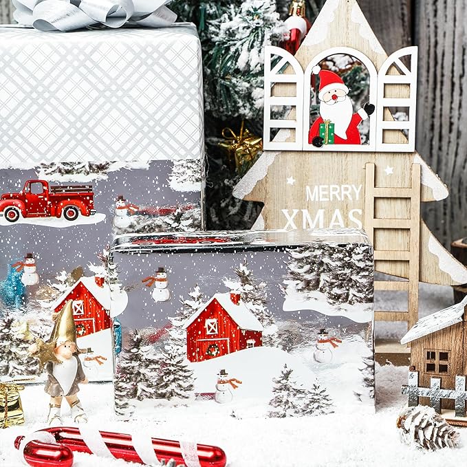 LeZakaa Christmas Silver Wrapping Paper Jumbo Roll - Image 5