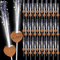 50 Pcs Wedding Sparklers Heart Shaped LED Glow Sticks Fiber Optic Wands Light by Tujoe