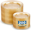 WDF 200PCS Gold Plastic Plates by WDF