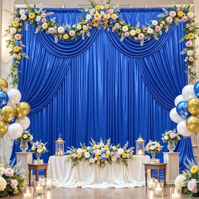 20ftx10ft Royal Blue Sequin Backdrop Curtain Panels - Image 3