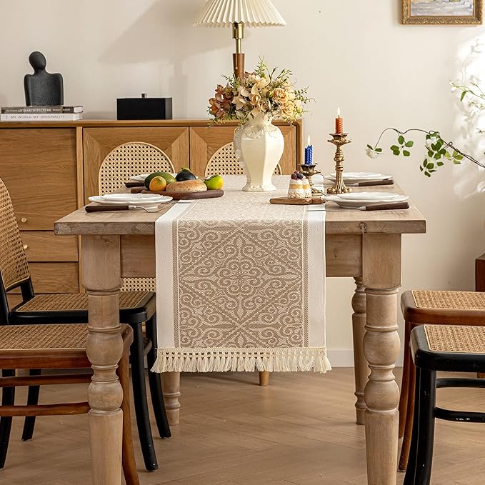 Table Runners 83 Inches, Waterproof Boho Table Runner - Image 6