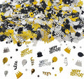 Black Gold Happy Birthday Confetti, Birthday Decorations Confetti Metallic Foil by WEIKA