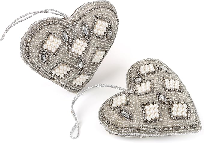 Beaded Heart Hanging Ornaments - Image 8