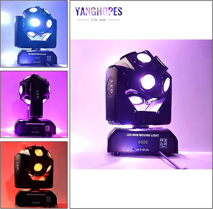 Moving Head DJ Light Party RGBW LED Beam Lights DMX 512 Strobe Light - Image 5