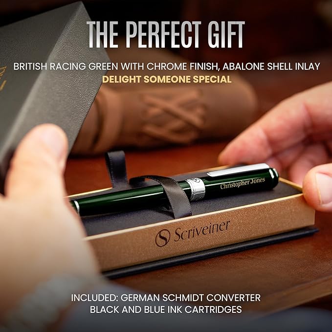 Scriveiner Personalized British Racing Green Pen - Image 3