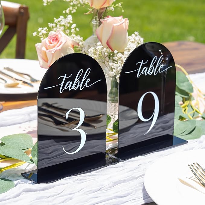 Black Arch Acrylic Table Numbers - Image 7