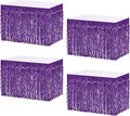 4P Wavy Metallic Tinsel Foil Fringe Table Skirts by Unknown