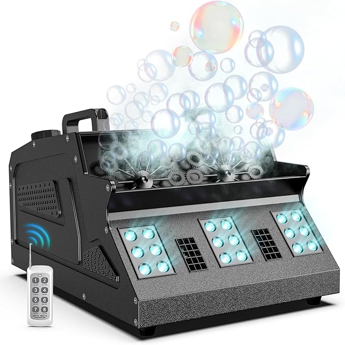2000W Fog Machine, 3 in 1 Fog Bubble Machine by FANCYBLING