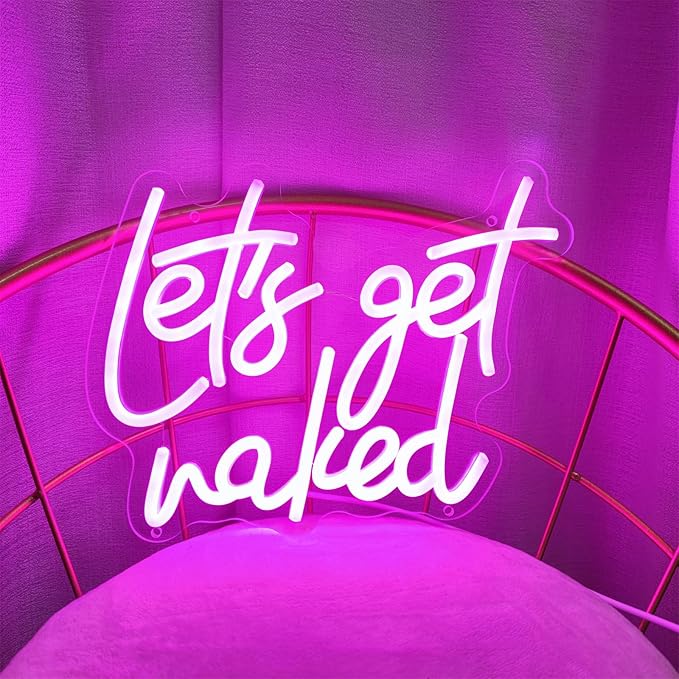 Lets Get Naked Neon Sign Let's Get Naked Neon Signs - Image 2