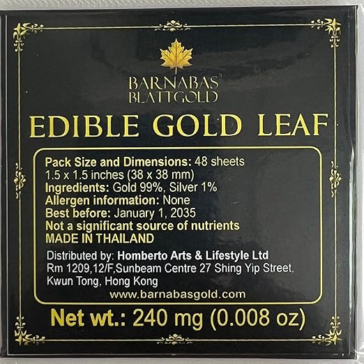 Barnabas Blattgold Edible Gold Leaf 24K - Image 2