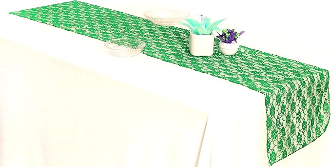 MDS Pack of 15 Wedding 12 x 108 inches Lace Table Runner - Image 4