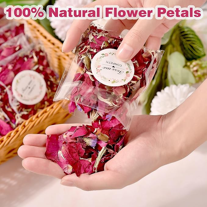20 Pack Biodegradable Confetti, Dried Flower Petals, Biodegradable Flower Petals - Image 2