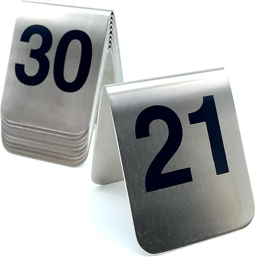 10 Pcs Metal Place Cards Stackable Tent Style Table Numbers，Place Card Holders by TRUEWON