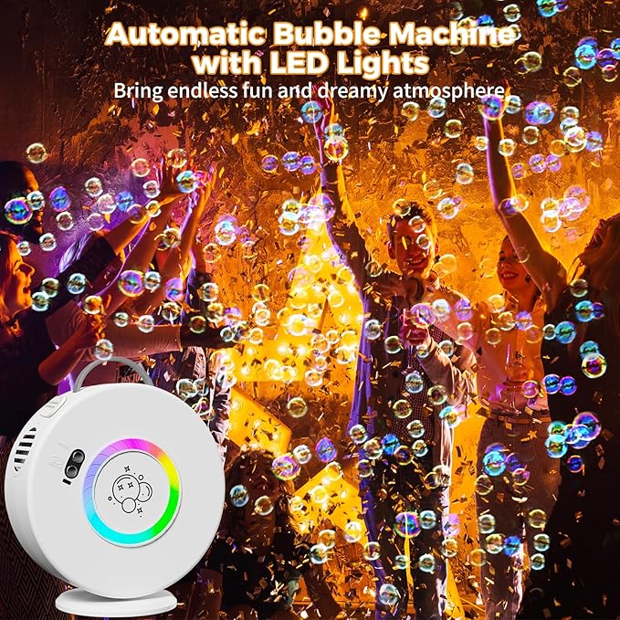 Bubble Machine Automatic LED Lights Bubble Blower - Image 6