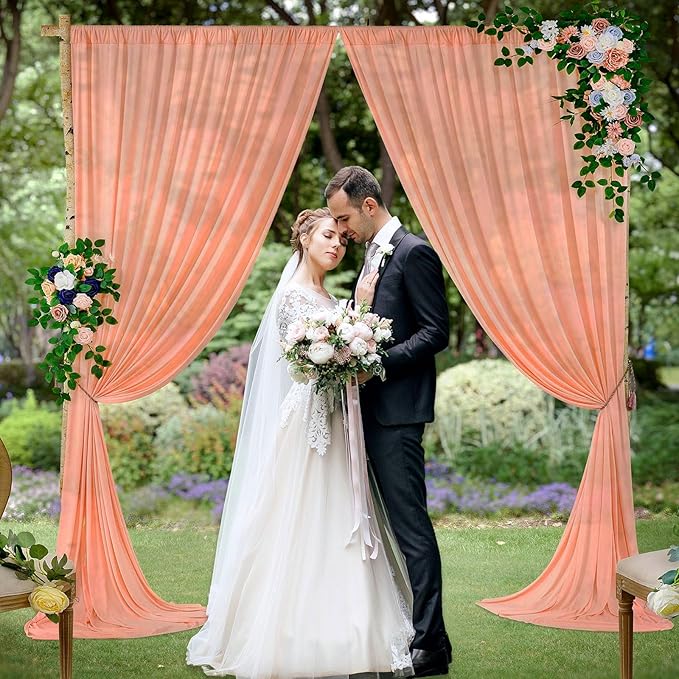 10 x 7 Feet Rose Gold Backdrop Curtain - Image 6