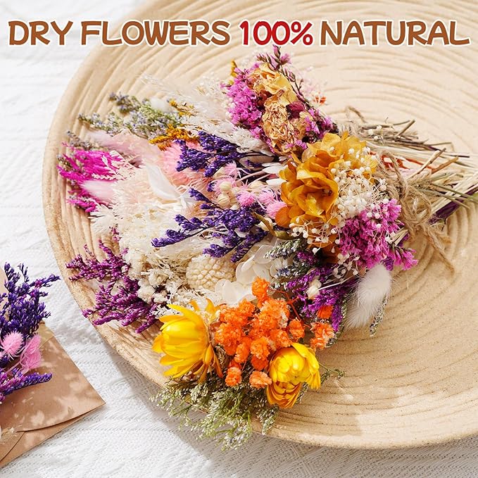 10/12/24 Pack Dried Flowers for Vase Various Mini Bouquet Dried Small - Image 3