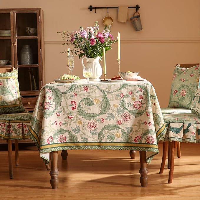 patdrea Designer Green Long Table Cloth - Image 7
