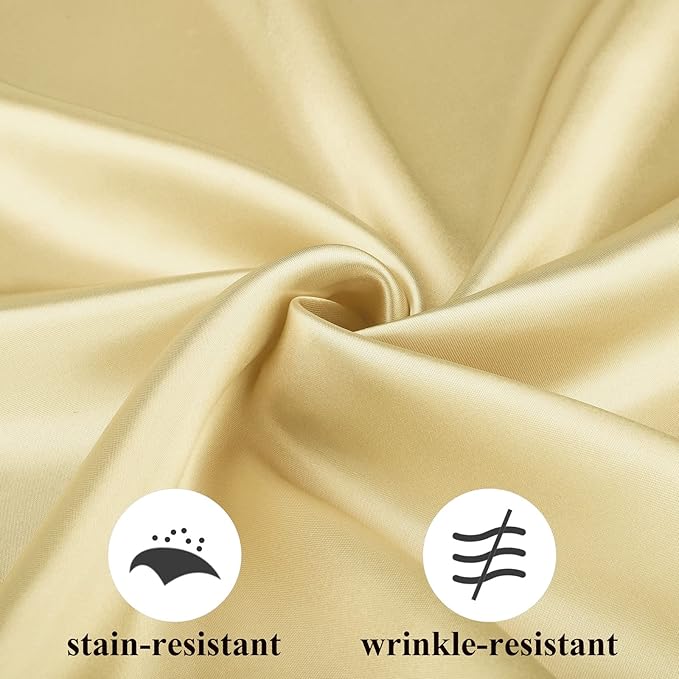Aneco 12 Pieces Satin Napkin Square 20 x 20 Inches Dinner Napkins Weddings - Image 5
