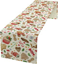 Christmas Table Runner, Christmas Gingerbread New Year Xmas Table Cloth Kitchen by Unknown