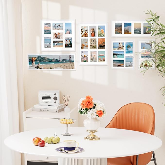 Vittanly 8x24 Collage Picture Frame, Displays 5Pcs 4x6 Pictures - Image 2