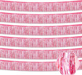 6 Pack 10 Feet Pink Foil Fringe Garland Metallic Tinsel Streamers Banner Wall by Ferwzsr