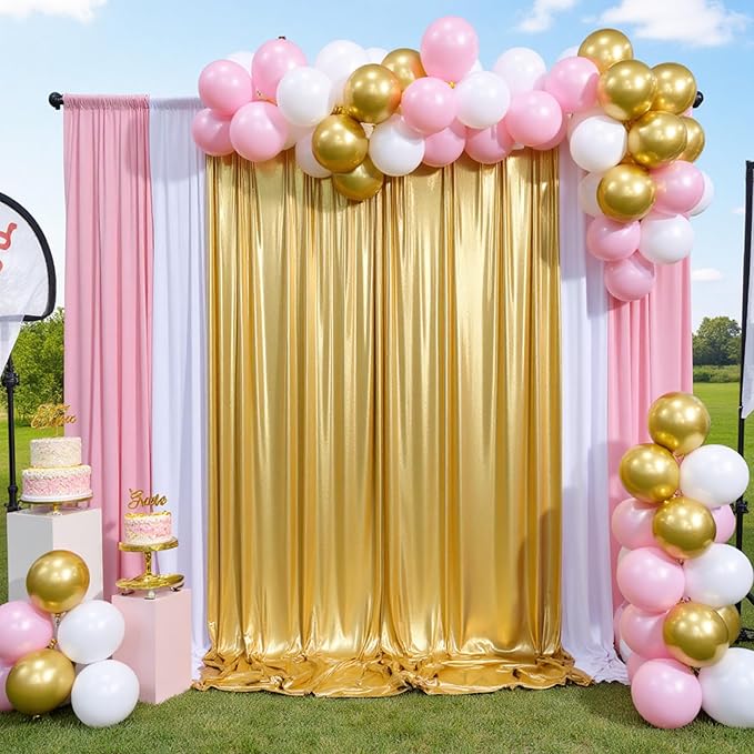 40ftx10ft Gold Sequin Backdrop Curtain Panels - Image 6
