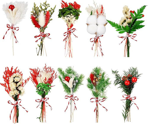 10/12/24 Pack Dried Flowers for Vase Various Mini Bouquet Dried Small by Unknown