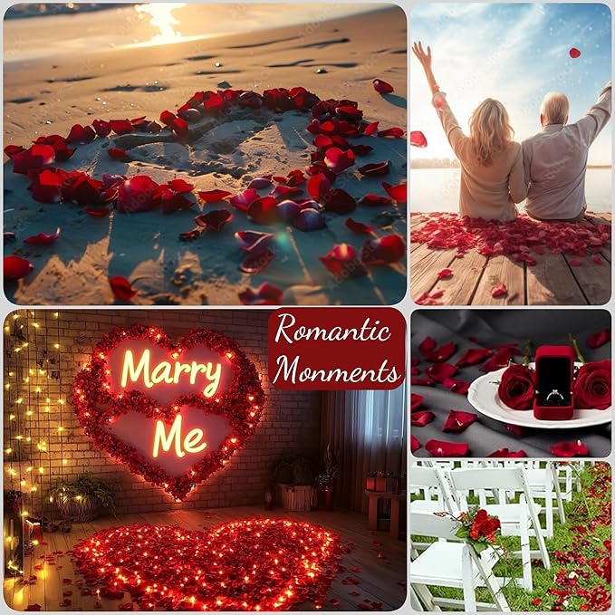300 PCS Dried Real Red Rose Flower Petals Confetti - Image 3