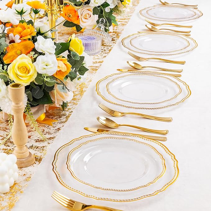 Hioasis 60pcs Clear Plastic Plates - Image 5