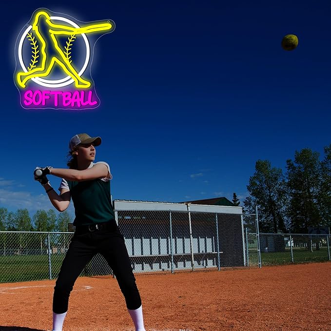 Softball Neon Sign for Wall Decor Dimmable Softball Party Neon Light for Girls - Image 4