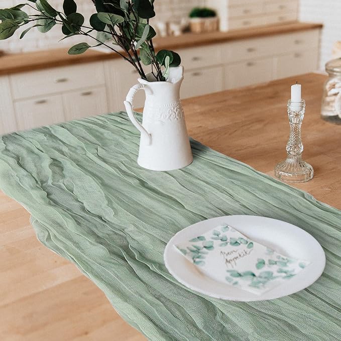 2 Pack Cheesecloth Table Runner 10Ft Gauze Boho Table Runners - Image 5