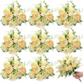 Zeyune 8 Pcs Wedding Silk Flowers Fake Silk Flowers Faux Bouquet Hydrangea by Zeyune