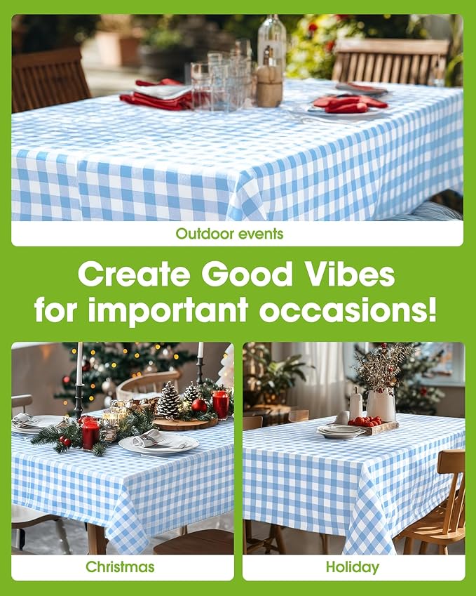 Pureegg Plastic Table Cloth Disposable 10 Pack, 54 x 108 Inch Table Cloths - Image 4
