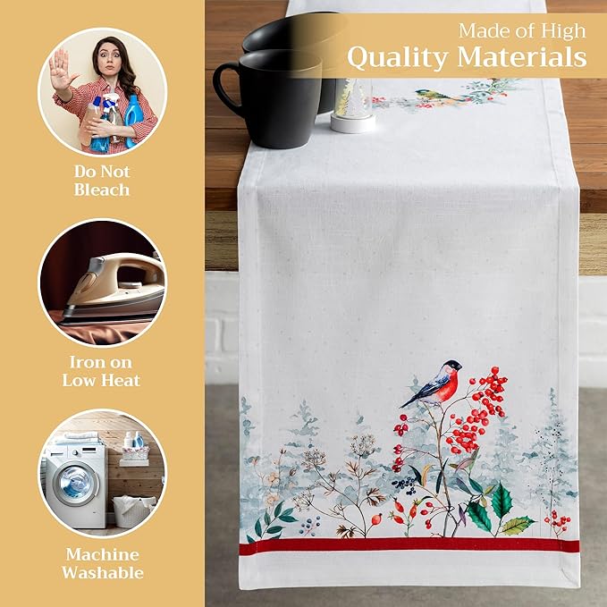 Maison d' Hermine Table Runner 100% Cotton Single Layer Table Runners 72 inches - Image 3