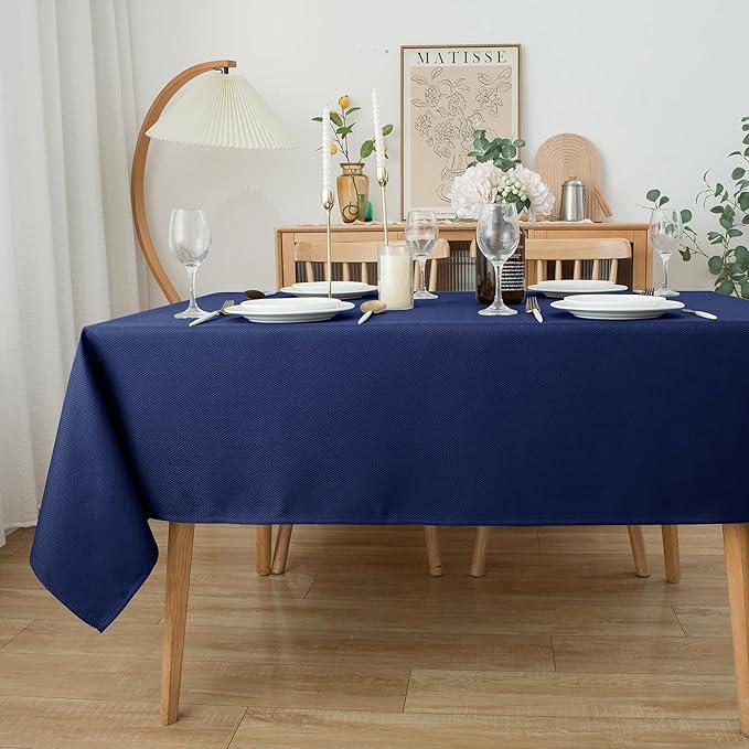 Biscaynebay Textured Fabric Tablecloths 60x84 Inches Rectangular, Wedding and - Image 7