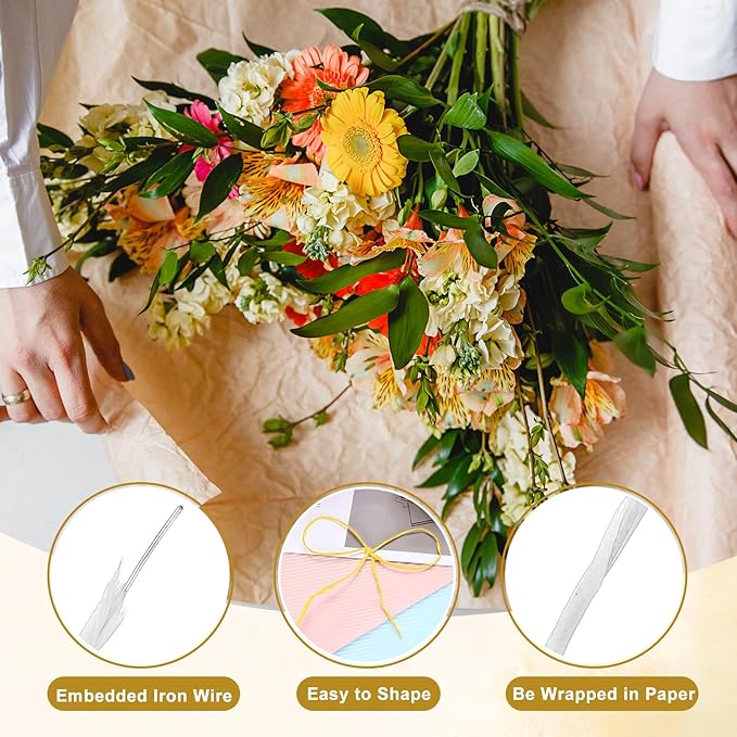 uxcell 164 Feet Floral Wire, 1mm Vine Bind Wire - Image 4
